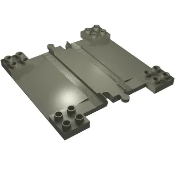 Duplo Train Track with Ramps For Car Crossing