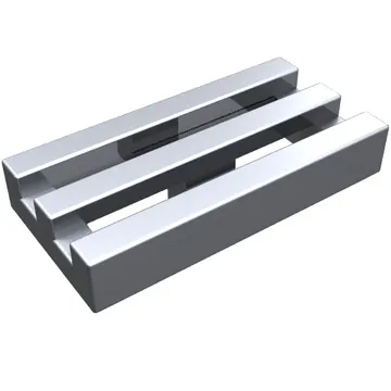 Tile Special 1 x 2 Grille with Bottom Groove
