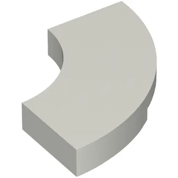 Tile 2 x 2 Curved, Macaroni