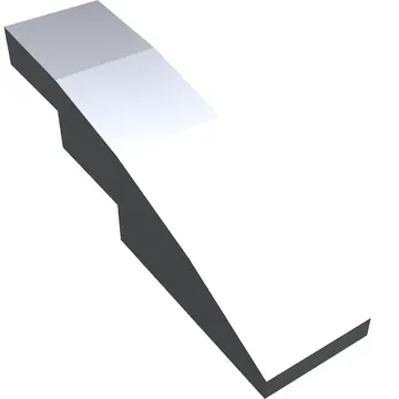 Brick Curved 4 x 1 No Studs [Stud Holder with Asymmetric Ridges]