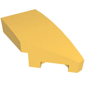Brick Wedged, Curved 2 x 1 with Stud Notch Right