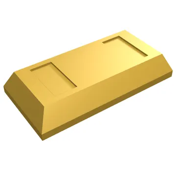 Tile Special 1 x 2 with Sloped Walls AKA Money / Gold Bar [Ingot]