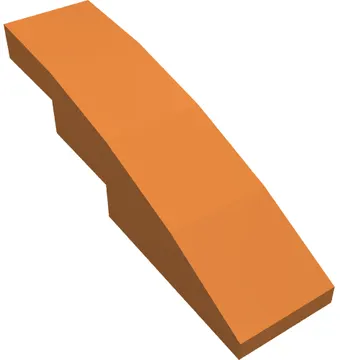 Brick Curved 4 x 1 No Studs [Stud Holder with Symmetric Ridges]