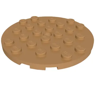 Plate Round 6 x 6 with Hole