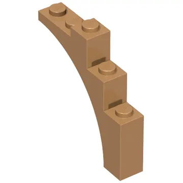 Brick Arch 1 x 5 x 4 [Continuous Bow, Raised Underside Cross Supports]