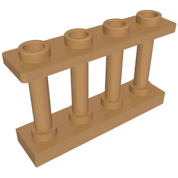 Fence Spindled 1 x 4 x 2 [4 Top Studs]