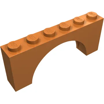 Brick Arch 1 x 6 x 2 - Thick Top with Reinforced Underside