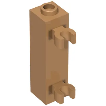 Brick Special 1 x 1 x 3 with 2 Clips Vertical [Hollow Stud, Open O Clips]