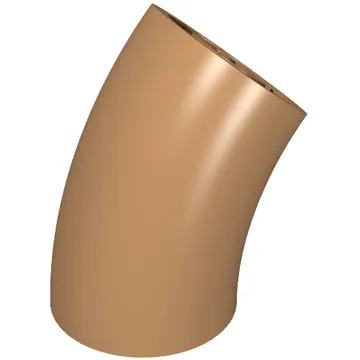 Brick Round 2 x 2 D. Tube with 45° Elbow and Axle Holes (Crossholes) at Each End [SHORT]