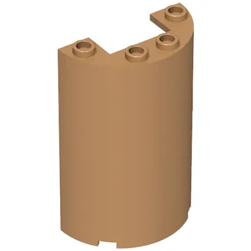 Cylinder Half 2 x 4 x 5 with 1 x 2 cutout