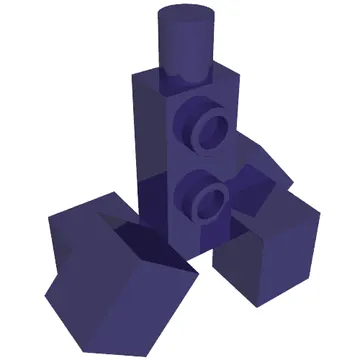 Creature Torso Blocky with Cube Feet (Minecraft Creeper)