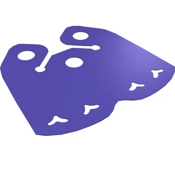 Neckwear Cape, Short, Curved Bottom, 3 Top Holes and Heart Shaped Holes