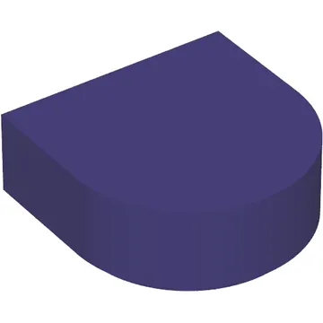 Tile Round 1 x 1 Half Circle
