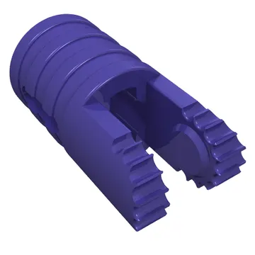 Hinge Cylinder 1 x 2 Locking with 2 Click Fingers and Axle Hole, 9 Teeth
