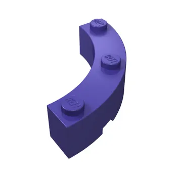 Brick Round Corner 4 x 4 Macaroni Wide with 3 Studs