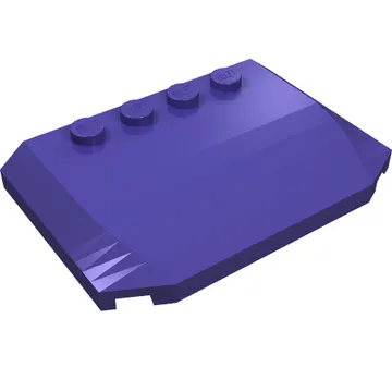 Brick Wedged, Curved Triple 4 x 6 x 2/3 with 4 Studs