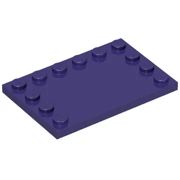 Plate Special 4 x 6 with Studs on 3 Edges