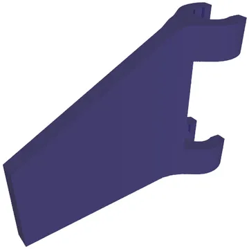 Flag 2 x 2 Trapezoid with Flared Area between Clips