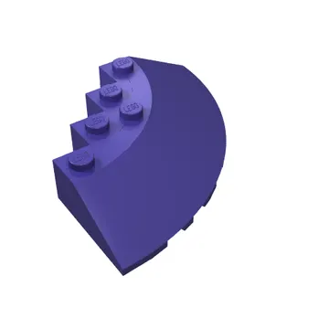 Brick Round Corner 6 x 6 with 33° Slope and Facet Cutout
