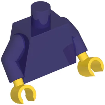 Torso, Dark Purple Arms, Yellow Hands [Plain]