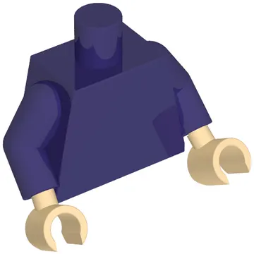 Torso, Dark Purple Arms, Light Nougat Hands [Plain]