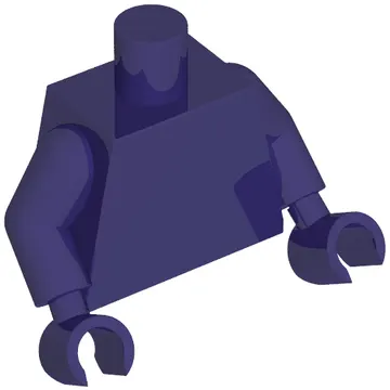 Torso, Dark Purple Arms and Hands [Plain]