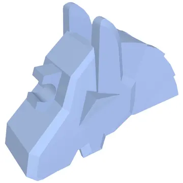 Animal / Creature Accessory, Horse Battle Helmet [Angular, Front Clip]