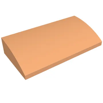 Brick Curved 2 x 4 x 2/3 No Studs, with Bottom Tubes