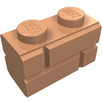 Brick Special 1 x 2 with Masonry Brick Profile