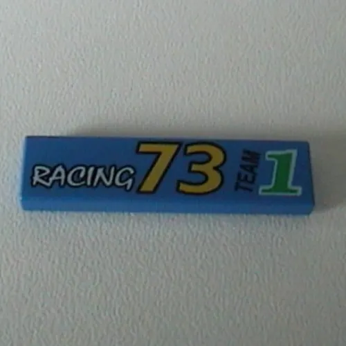 Tile 1 x 4 with Racing 73 Team 1 Print