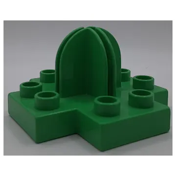 Duplo Plate 4 x 4 with 2 x 2 x 2 Dome Top and Cross Cut Slots