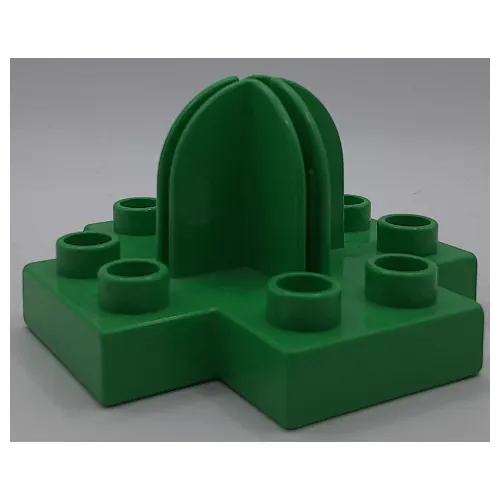 Duplo Plate 4 x 4 with 2 x 2 x 2 Dome Top and Cross Cut Slots