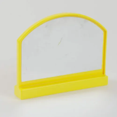 Duplo Panel 6 x 1 x 4 with Curved Top, Silver Mirror Sticker (Pre-applied)
