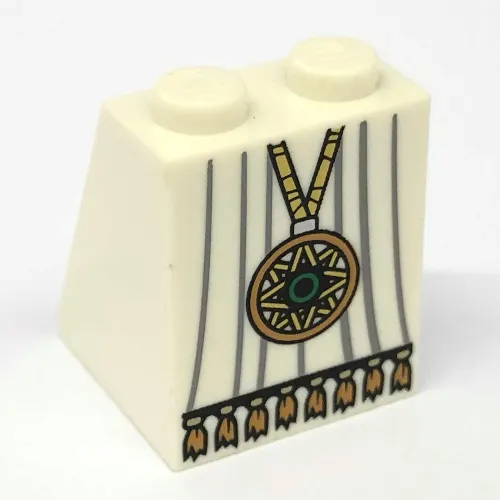 Brick Sloped 65° 2 x 2 x 2 with Bottom Tube and Robe, Gold Star Pendant and Tassels Print