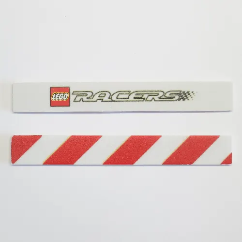 Barrier, Lego and Racers Logos One Side, Red Danger Stripes on Reverse