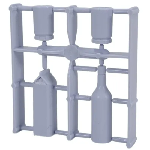 Belville / Scala, Food, Table Containers (Wine, Milk, 2 Jars) [Complete Sprue]