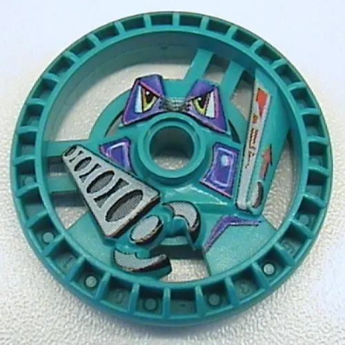 Technic Disc 5 x 5 Notched, Grab with Robot print