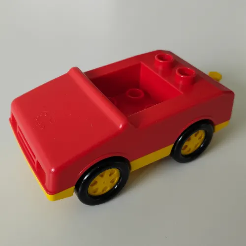 Duplo Car with 1 x 2 Studs with Yellow Base