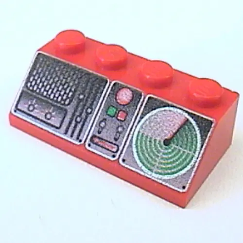 Brick Sloped 45° 2 x 4 with Control Panel and Radar Print