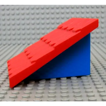 Duplo Roofpiece, Slope 30°, 4 x 4 Shingled, with Blue Base