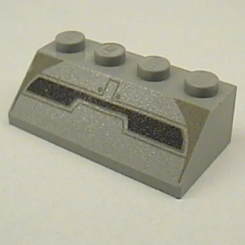 Brick Sloped 45° 2 x 4 with Dark Gray and Black Lines Print