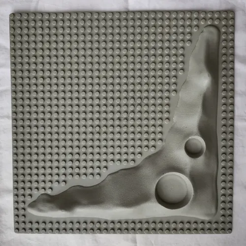 Baseplate Raised 32 x 32 Craters with Crater Studs
