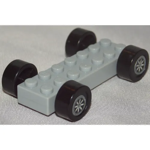 Vehicle Base Fast Food Racer 2 x 7 x 2/3 with Black Wheels, Slicks