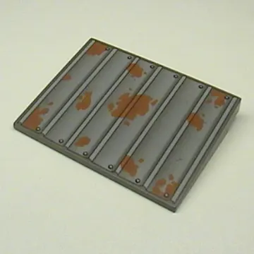 Brick Sloped 10° 6 x 8 with Rusting Sheet-Metal Roof Print