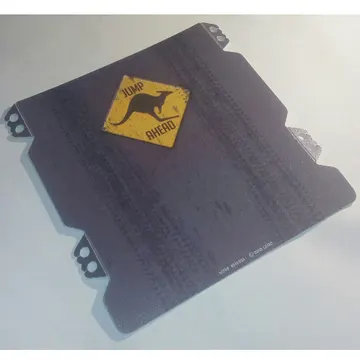 Ramp Cover, with Tyre Tracks and 'JUMP AHEAD' Kangaroo Sign Print