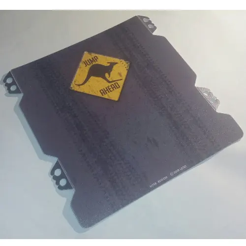 Ramp Cover, with Tyre Tracks and 'JUMP AHEAD' Kangaroo Sign Print