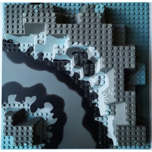 Baseplate Raised 32 x 32 Canyon with Gray Underwater Print