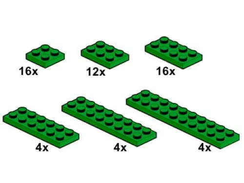 Dark Green Plates 2 x n