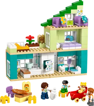 3 in 1 Modern Family House with Figures