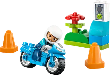 Blue Police Motorcycle